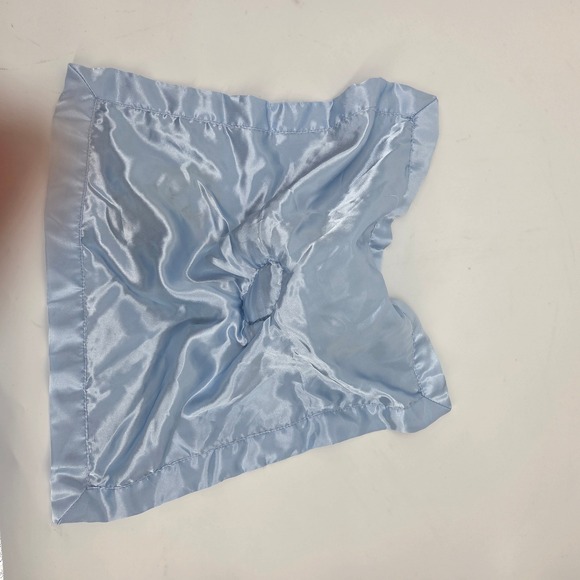 Baby Security Blanket Monkey Blue Sports Theme Satin Trim - Picture 5 of 6